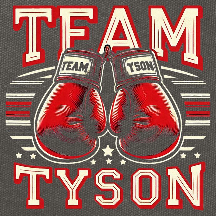 Team Tyson Family Personalized Name Cotton Canvas Backpack