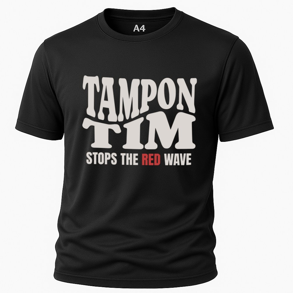 Tampon Tim  Funny Political Cooling Performance Crew T-Shirt