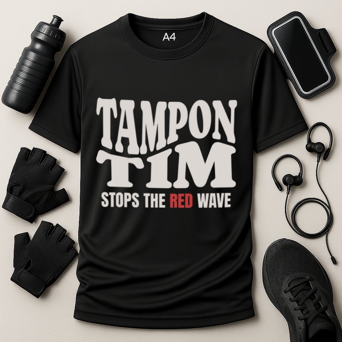Tampon Tim  Funny Political Cooling Performance Crew T-Shirt