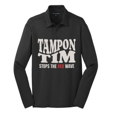 Tampon Tim  Funny Political Silk Touch Performance Long Sleeve Polo