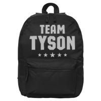 Team Tyson Family Personalized Name Tyson 16 in Basic Backpack