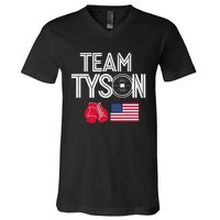 Team Tyson Family Personalized Name Vintage V-Neck T-Shirt