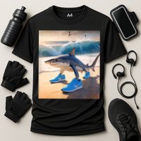 Tralalero Tralala Funny Gen Alpha Shark Meme  Cooling Performance Crew T-Shirt