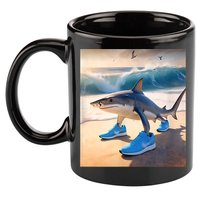 Tralalero Tralala Funny Gen Alpha Shark Meme  11oz C Handle Ceramic Mug