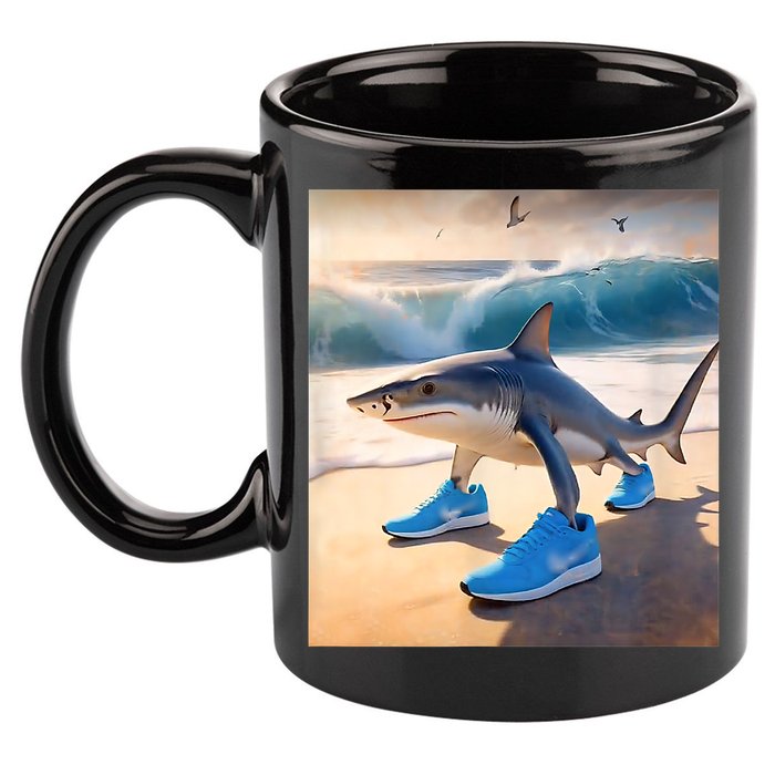 Tralalero Tralala Funny Gen Alpha Shark Meme  11oz C Handle Ceramic Mug