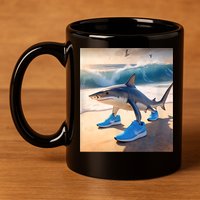 Tralalero Tralala Funny Gen Alpha Shark Meme  11oz C Handle Ceramic Mug