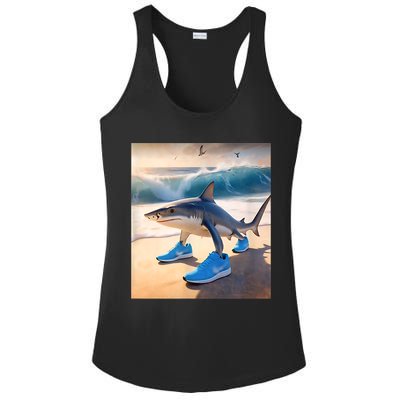Tralalero Tralala Funny Gen Alpha Shark Meme  Ladies PosiCharge Competitor Racerback Tank