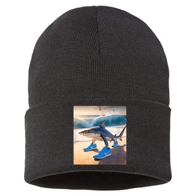 Tralalero Tralala Funny Gen Alpha Shark Meme  Sustainable Knit Beanie