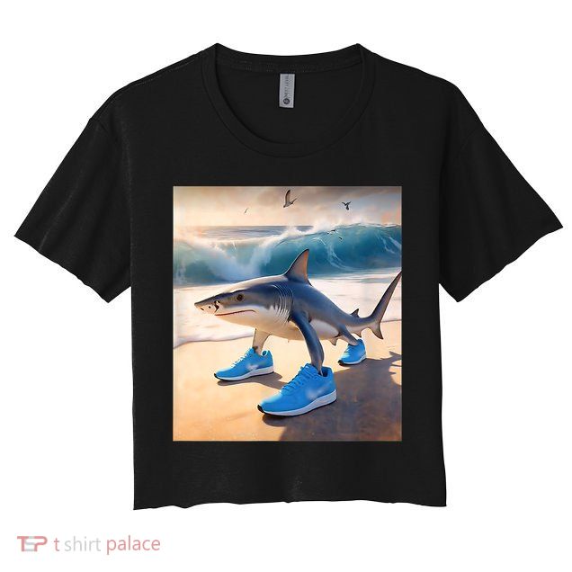 Tralalero Tralala Funny Gen Alpha Shark Meme  Crop Top