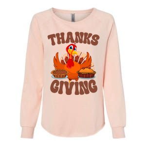 Thanksgiving Turkey Festive Holiday Womens California Wash Sweatshirt