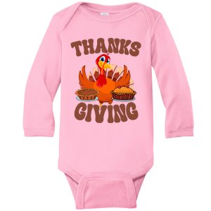 Thanksgiving Turkey Festive Holiday Baby Long Sleeve Bodysuit