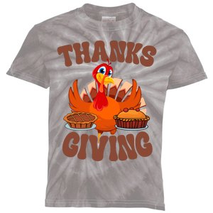 Thanksgiving Turkey Festive Holiday Kids Tie-Dye T-Shirt