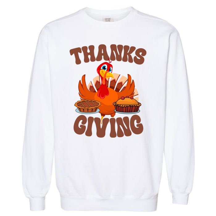 Thanksgiving Turkey Festive Holiday Garment-Dyed Sweatshirt