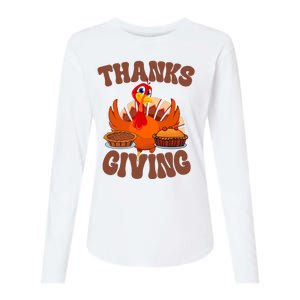 Thanksgiving Turkey Festive Holiday Womens Cotton Relaxed Long Sleeve T-Shirt