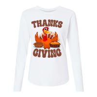 Thanksgiving Turkey Festive Holiday Womens Cotton Relaxed Long Sleeve T-Shirt