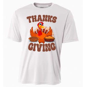 Thanksgiving Turkey Festive Holiday Cooling Performance Crew T-Shirt