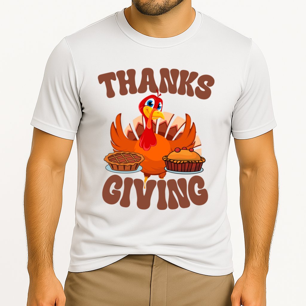 Thanksgiving Turkey Festive Holiday Cooling Performance Crew T-Shirt