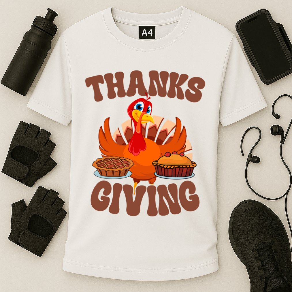 Thanksgiving Turkey Festive Holiday Cooling Performance Crew T-Shirt