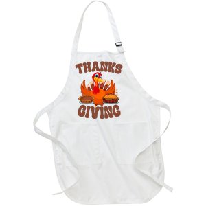 Thanksgiving Turkey Festive Holiday Full-Length Apron With Pockets