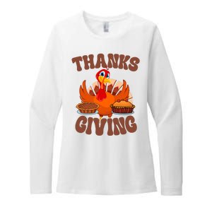 Thanksgiving Turkey Festive Holiday Womens CVC Long Sleeve Shirt