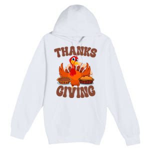 Thanksgiving Turkey Festive Holiday Premium Pullover Hoodie