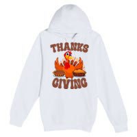 Thanksgiving Turkey Festive Holiday Premium Pullover Hoodie