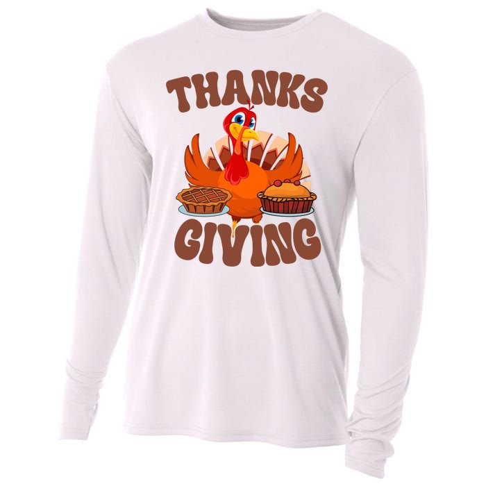 Thanksgiving Turkey Festive Holiday Cooling Performance Long Sleeve Crew