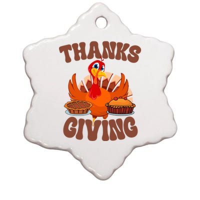 Thanksgiving Turkey Festive Holiday Ceramic Star Ornament