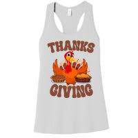 Thanksgiving Turkey Festive Holiday Women's Racerback Tank