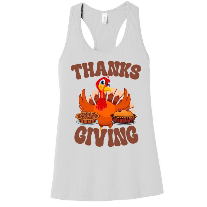 Thanksgiving Turkey Festive Holiday Women's Racerback Tank