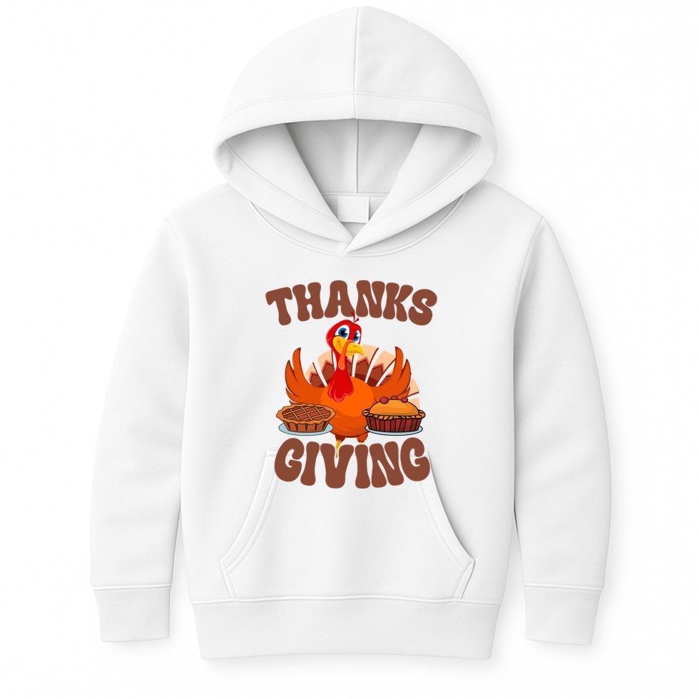 Thanksgiving Turkey Festive Holiday Kids Hoodie