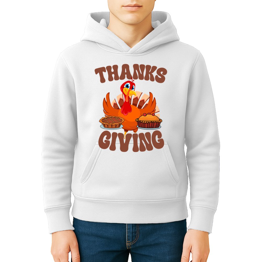 Thanksgiving Turkey Festive Holiday Kids Hoodie