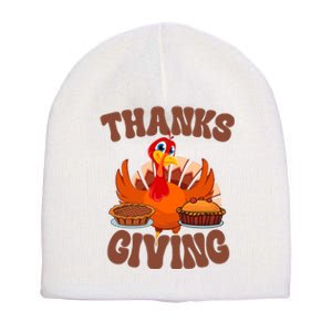 Thanksgiving Turkey Festive Holiday Short Acrylic Beanie