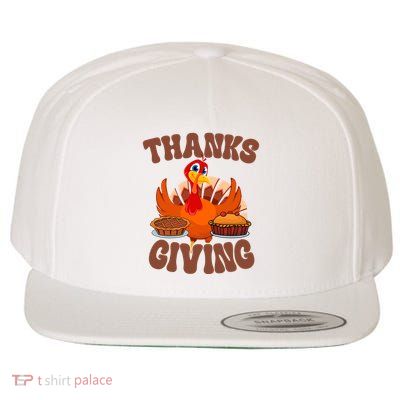 Thanksgiving Turkey Festive Holiday Wool Snapback Cap