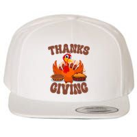 Thanksgiving Turkey Festive Holiday Wool Snapback Cap