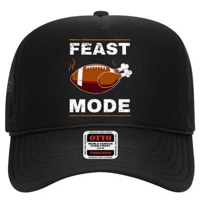 Thanksgiving Turkey Feast Mode American High Crown Mesh Back Trucker Hat