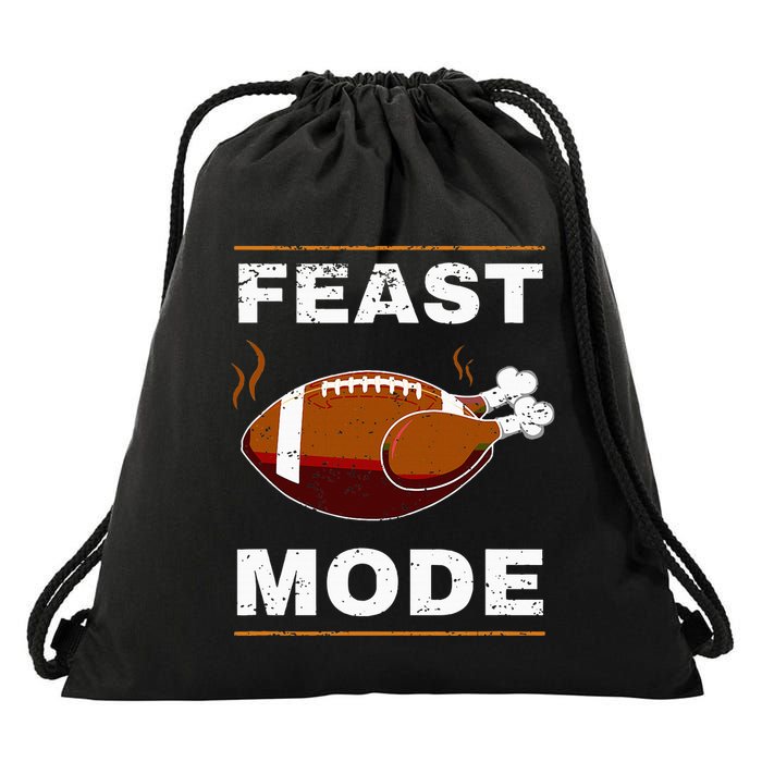Thanksgiving Turkey Feast Mode American Drawstring Bag