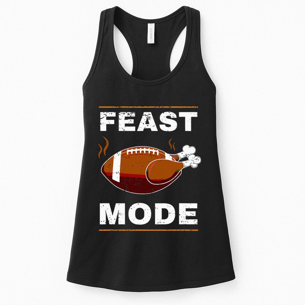 Thanksgiving Turkey Feast Mode American Womens Tank Top