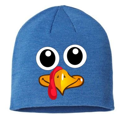 Thanksgiving Turkey Face Cute Gift Sustainable Beanie