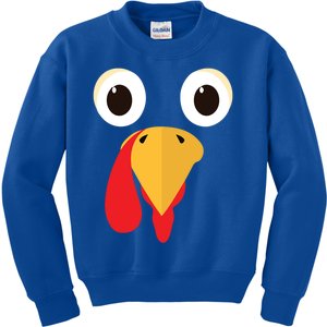 Thanksgiving Turkey Face Matching Family Costume Cute Great Gift Kids Sweatshirt