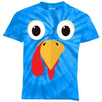 Thanksgiving Turkey Face Matching Family Costume Cute Great Gift Kids Tie-Dye T-Shirt