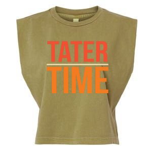 Tater Time Fun Turkey Thanksgiving Family Graphic Gift Garment-Dyed Women's Muscle Tee