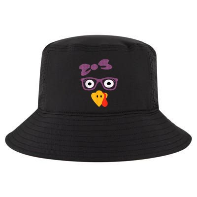 Thanksgiving Turkey Face Leopard Print Glasses Women Girls Cool Comfort Performance Bucket Hat