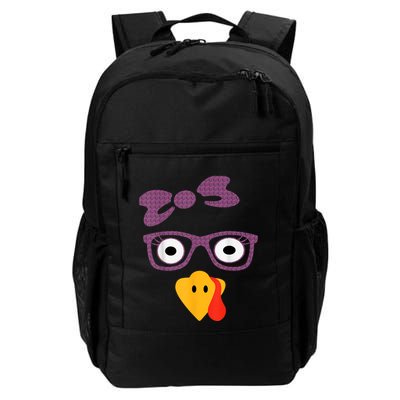 Thanksgiving Turkey Face Leopard Print Glasses Women Girls Backpack