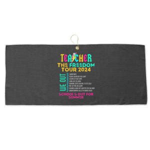 Teacher The Freedom 2024 SchoolS Out For Summer Large Microfiber Waffle Golf Towel