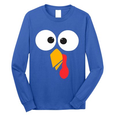 Thanksgiving Turkey Face Matching Family Costume Cute Gift Long Sleeve Shirt