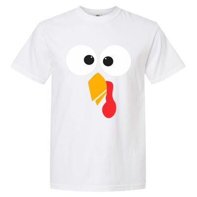 Thanksgiving Turkey Face Matching Family Costume Cute Gift Garment-Dyed Heavyweight T-Shirt