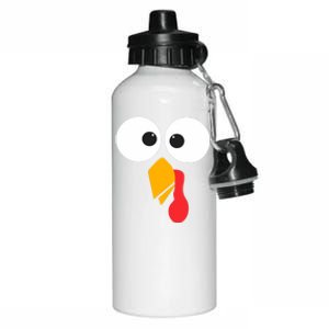 Thanksgiving Turkey Face Matching Family Costume Cute Gift Aluminum Water Bottle