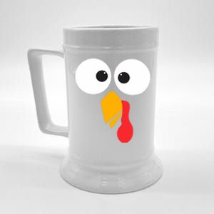 Thanksgiving Turkey Face Matching Family Costume Cute Gift Beer Stein