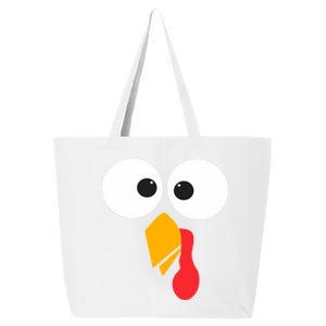 Thanksgiving Turkey Face Matching Family Costume Cute Gift 25L Jumbo Tote